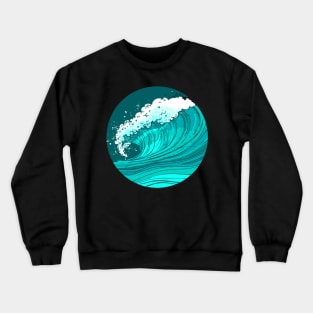 Green ocean wave Crewneck Sweatshirt